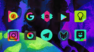 Black Light Icon Pack for Windows 10/ 8/ 7 or Mac